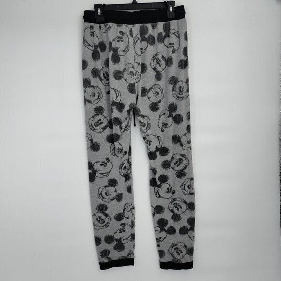 Disney Mickey Mouse Allover Print Hi-Rise Pull-On Jogger Pants Medium Women Gray - Picture 4 of 11